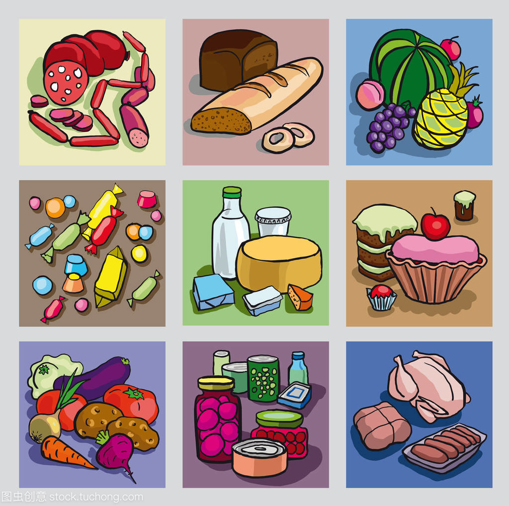 舌尖上的多彩畫卷 不同種類食物的藝術(shù)描繪